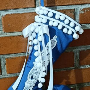 Sinine mummudega jõulusokk