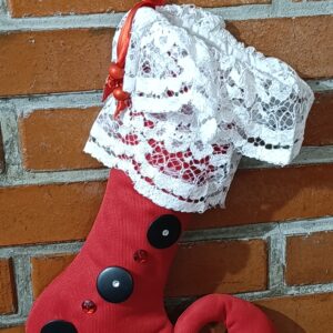 Punane pitsiga jõulusokk